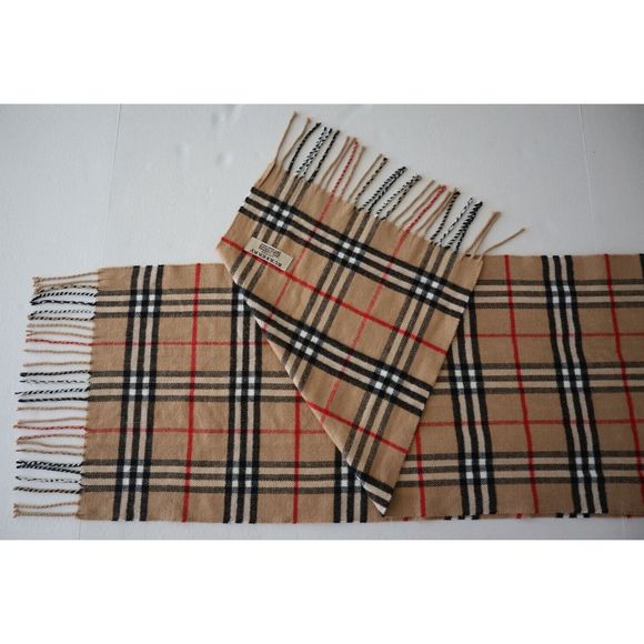 Burberry London Women's Bright Cobalt Classic Check Cashmere Scarf - Picture 1 of 6